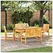 Set da Pranzo per Giardino 5 pcs Marrone 150 x 90 x 74 cm - Foto miniatura 1