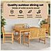 Set da Pranzo per Giardino 5 pcs Marrone 150 x 90 x 74 cm - Foto miniatura 3