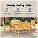Set da Pranzo per Giardino 5 pcs Marrone 150 x 90 x 74 cm - Foto miniatura 5