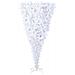 Albero di Natale artificiale Bianco 210 cm PVC e Acciaio - Foto miniatura 4