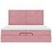 Struttura Letto Pouf con Materassi Rosa 200x200 cm Velluto - Foto miniatura 8