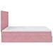 Struttura Letto Pouf con Materassi Rosa 200x200 cm Velluto - Foto miniatura 9