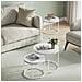 Set di 2 tavolini da caffè, metallo, finitura marmo, soggiorno - Foto miniatura 2