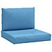 Cuscini per Pallet 2 pz Blu Mélange in Tessuto - Foto miniatura 1