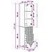 Set di armadi 2 pcs Rovere Fumo 33 x 34,5 x 87 cm - Foto miniatura 8