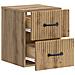Mobiletto da notte a muro con cassetto 2 pcs Rovere Artigianale - Foto miniatura 4