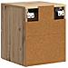 Mobiletto da notte a muro con cassetto 2 pcs Rovere Artigianale - Foto miniatura 7