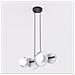 Lampada A Sospensione Model Con Dischi In Acciaio Grigio E Diffusori - Foto miniatura 2