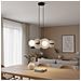 Lampada A Sospensione Model Con Dischi In Acciaio Grigio E Diffusori - Foto miniatura 4