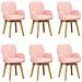 Sedie da pranzo girevoli 6 pcs Bouclé Rosa 54 x 58 x 87 cm - Foto miniatura 1