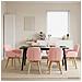 Sedie da pranzo girevoli 6 pcs Bouclé Rosa 54 x 58 x 87 cm - Foto miniatura 2