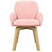 Sedie da pranzo girevoli 6 pcs Bouclé Rosa 54 x 58 x 87 cm - Foto miniatura 3