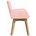 Sedie da pranzo girevoli 6 pcs Bouclé Rosa 54 x 58 x 87 cm - Foto miniatura 4