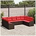 Set di divani 9 pz Marrone polyrattan - Foto miniatura 3