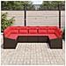 Set di divani 9 pz Marrone polyrattan - Foto miniatura 4