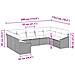 Set di divani 9 pz Marrone polyrattan - Foto miniatura 8