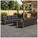 Set Divano da Giardino 9 pz Grigio e Grigio Scuro polyrattan - Foto miniatura 9