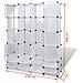 Armadietto Modulare 18 Scomparti Bianco 37 x 146 x 180,5 cm - Foto miniatura 6