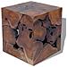Sgabello In Legno Di Teak 40x40x45 Cm - Foto miniatura 4