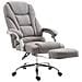 Sedia Ufficio Pacific in Tessuto - Poltrona Direzionale Ergonomica Imbottita con Poggiapiedi - Sedia Studio Carico Max 150KG Grigio - Foto miniatura 1