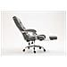 Sedia Ufficio Pacific in Tessuto - Poltrona Direzionale Ergonomica Imbottita con Poggiapiedi - Sedia Studio Carico Max 150KG Grigio - Foto miniatura 2