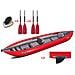 Canoa Gonfiabile Twist2/1 Rossa Con Pinna 045355-r (5c/11c) + 2 Pagaie Touring-2 Div. In 2 Parti + Pompa - Foto miniatura 1