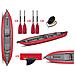 Canoa Gonfiabile Twist2/1 Rossa Con Pinna 045355-r (5c/11c) + 2 Pagaie Touring-2 Div. In 2 Parti + Pompa - Foto miniatura 2