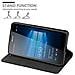 Custodia Compatibile Con Nokia Lumia 950 Xl In Nero Di Notte - Coperchio Protettiva Con Chiusura Magnetica, Funzione Stand E Tasca Per Le Carte - Foto miniatura 3