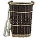 Cesta Per Legna Con Spallacci 44,5x37x50cm Salice Naturale - Foto miniatura 4