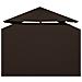 Copertura Superiore per Gazebo a 2 Strati 310g /m² 4x3m Marrone - Foto miniatura 5