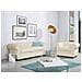 Set Divani 4 Posti In Pelle Color Crema Chesterfield - Foto miniatura 10