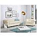 Set Divani 4 Posti In Pelle Color Crema Chesterfield - Foto miniatura 5