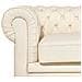 Set Divani 4 Posti In Pelle Color Crema Chesterfield - Foto miniatura 13