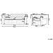 Set Divani 4 Posti In Pelle Color Crema Chesterfield - Foto miniatura 8
