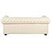 Set Divani 4 Posti In Pelle Color Crema Chesterfield - Foto miniatura 17
