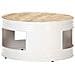 Tavolino Da Caff Bianco 68x68x36 Cm In Legno Massello Di Mango - Foto miniatura 7