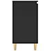 Credenza con Gambe Legno Massello Nera 60x35x70 cm Multistrato - Foto miniatura 2