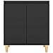Credenza con Gambe Legno Massello Nera 60x35x70 cm Multistrato - Foto miniatura 7