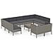 Set Divani Da Giardino 12 Pz Con Cuscini In Polyrattan Grigio - Foto miniatura 2