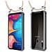 Catena Di Telefoni Cellulari Compatibile Con Samsung Galaxy A20e In Or Rosato A Perla - Coperchio Protettivo In Silicone Con Anelli D'argento, Cinturino In Corda E Custodia Staccabile - Foto miniatura 8