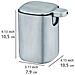Dispenser Di Sapone Liquido Alassio, Acciaio Inox Opaco, Grigio, 230 Ml, - Foto miniatura 3