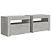 Comodini 2 pz con Luci a LED Grigio Cemento 60x35x40 cm - Foto miniatura 2