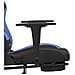 Sedia Da Gaming Con Poggiapiedi Nero E Blu In Tessuto - Foto miniatura 2