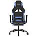 Sedia Da Gaming Con Poggiapiedi Nero E Blu In Tessuto - Foto miniatura 10