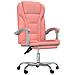 Poltrona Da Ufficio Reclinabile Rosa In Similpelle - Foto miniatura 2