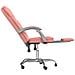 Poltrona Da Ufficio Reclinabile Rosa In Similpelle - Foto miniatura 7