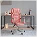Poltrona Da Ufficio Reclinabile Rosa In Similpelle - Foto miniatura 1