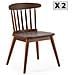 Pack 2 Sedie Ben In Legno Di Noce - Foto miniatura 1