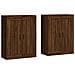Armadietti A Parete 2 Pz Rovere Marrone In Legno Multistrato - Foto miniatura 2