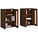 Armadietti A Parete 2 Pz Rovere Marrone In Legno Multistrato - Foto miniatura 3